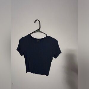 Navy blue crop top